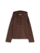 Nicht ausgewählt, Loose Fit Scuba Hoodie Sweatshirt mit Stickerei von Tom Tailor, braun