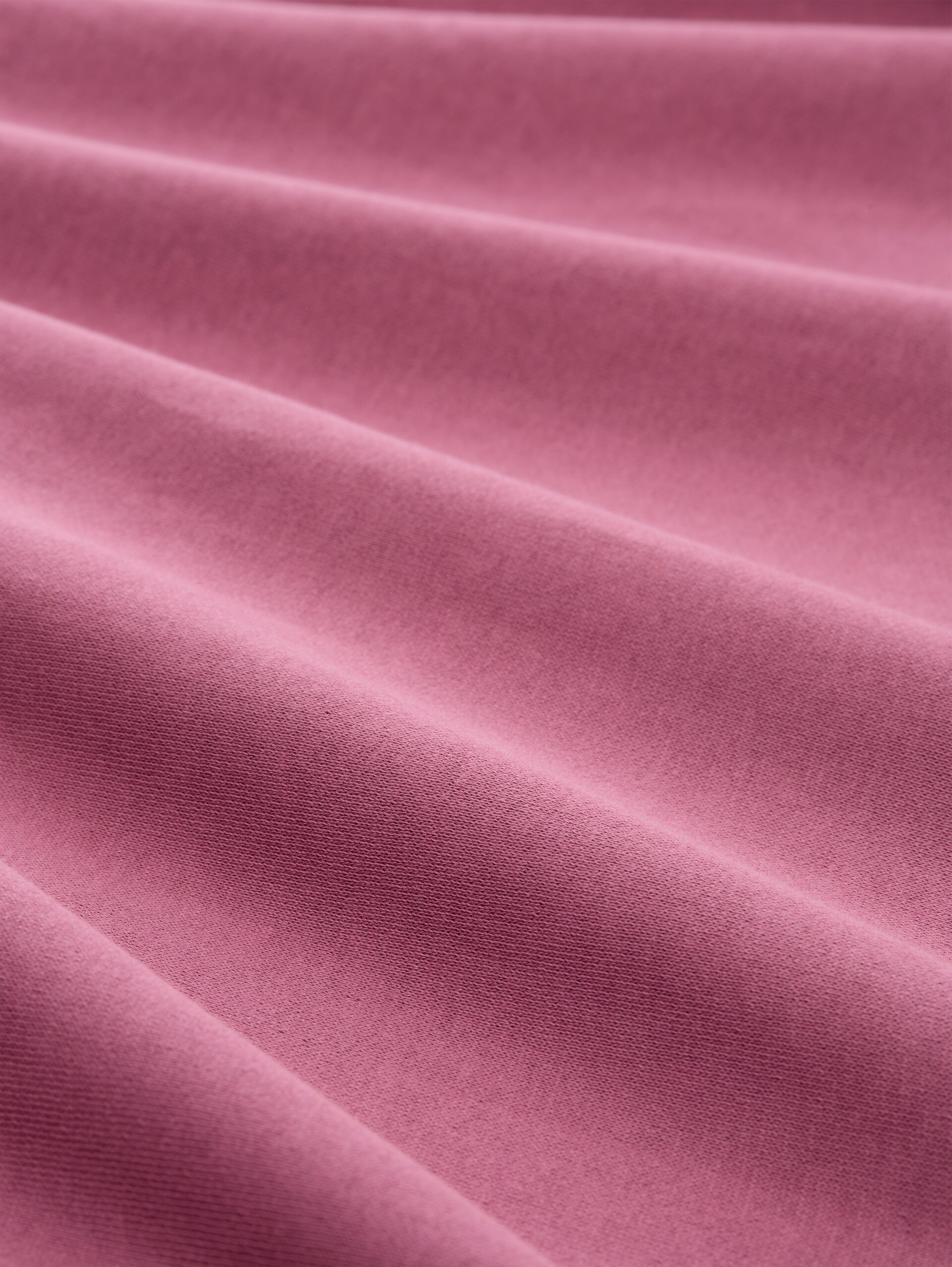 Basic Sweatshirt aus Baumwolle - dusty berry - Material-Ansicht