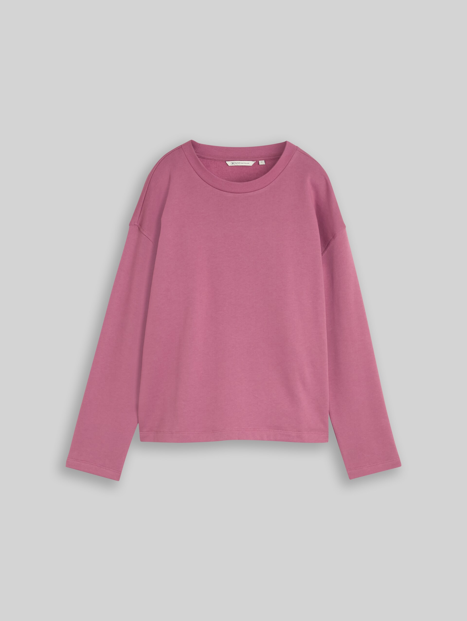 Basic Sweatshirt aus Baumwolle - dusty berry - Vorder-Produkt-Ansicht