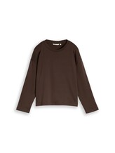 Nicht ausgewählt, Basic Sweatshirt aus Baumwolle von Tom Tailor, braun