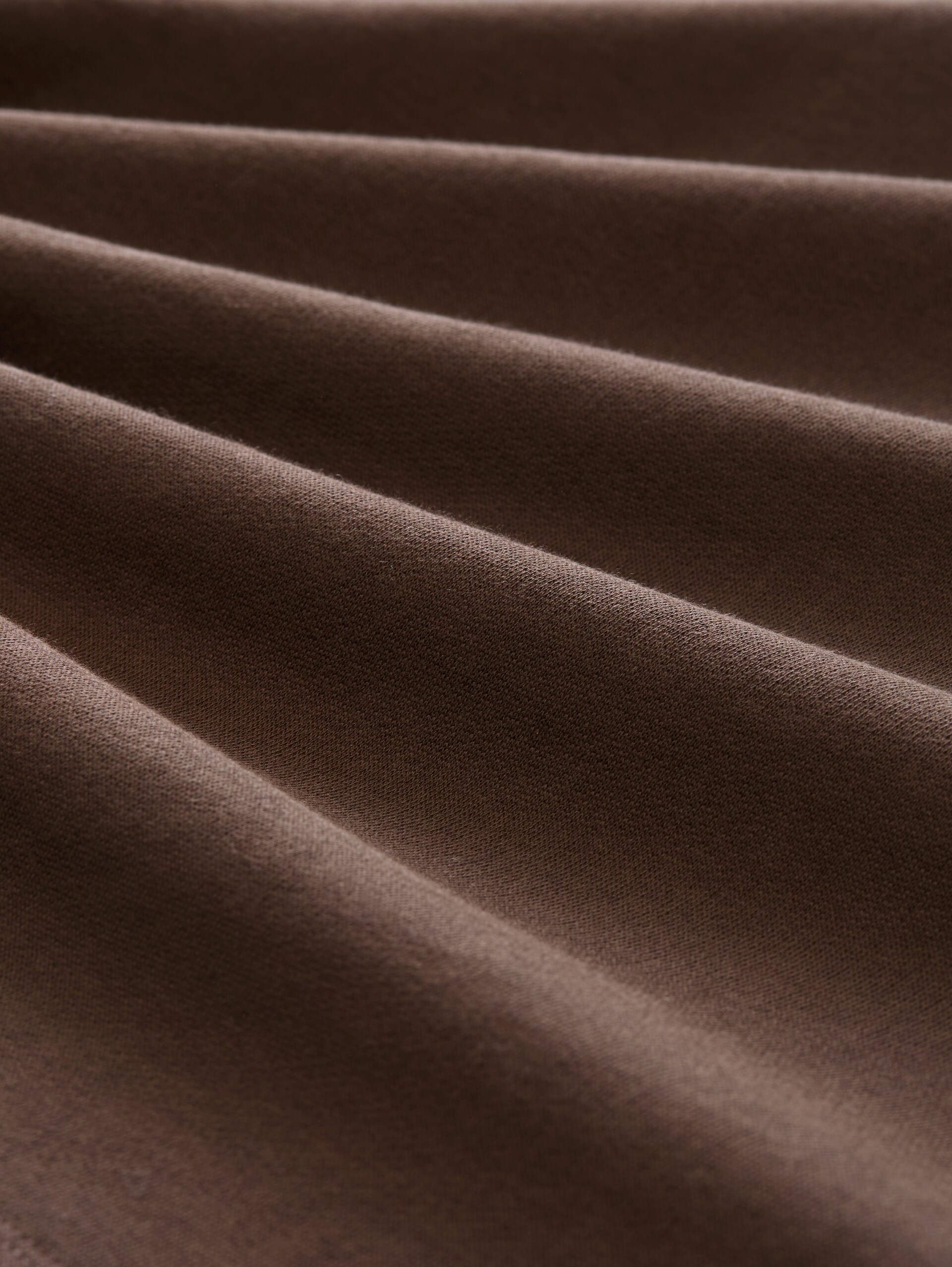 Basic Sweatshirt aus Baumwolle - cool dark brown - Material-Ansicht