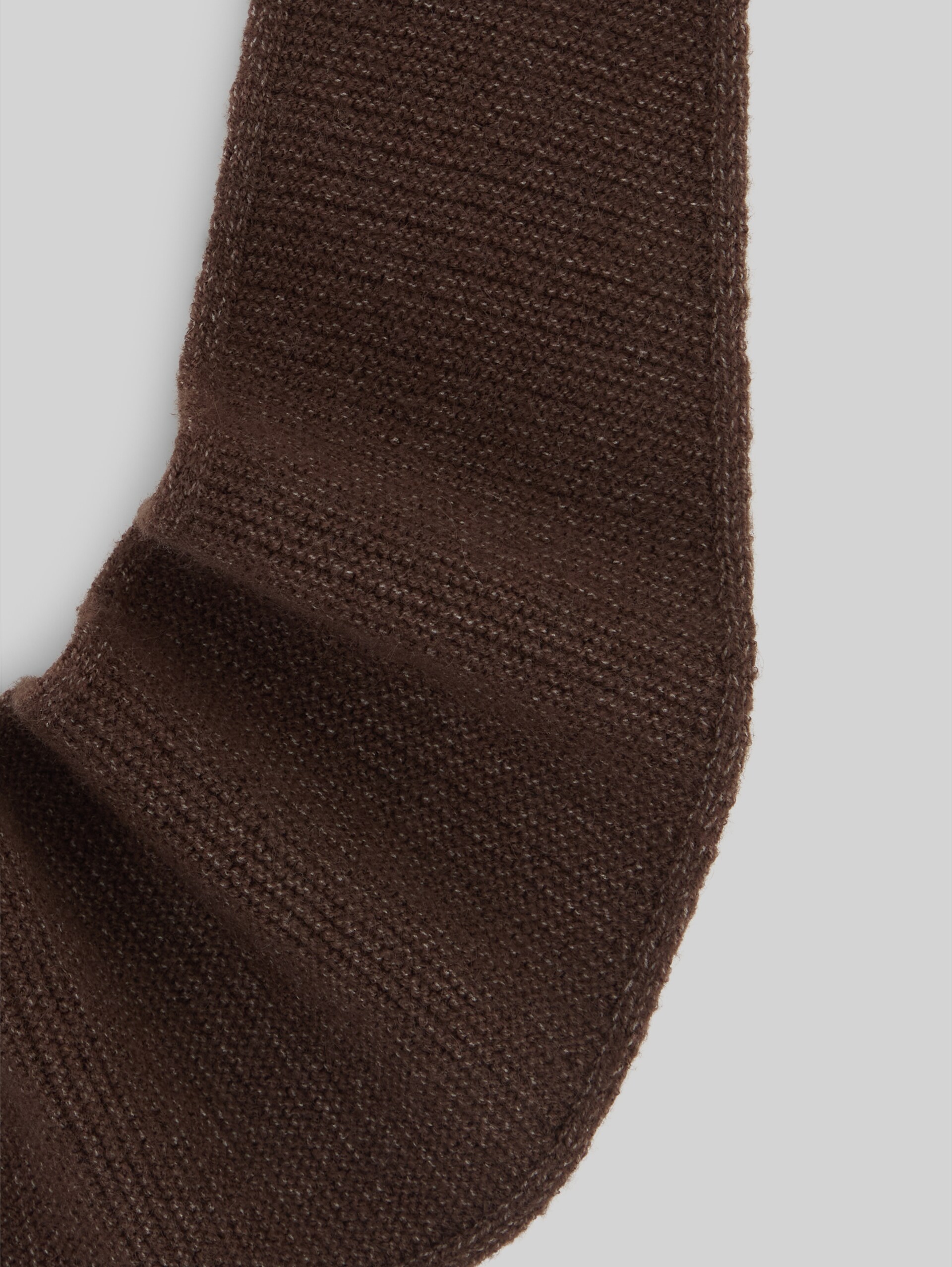 Bandana Schal - cool dark brown melange - Material-Ansicht