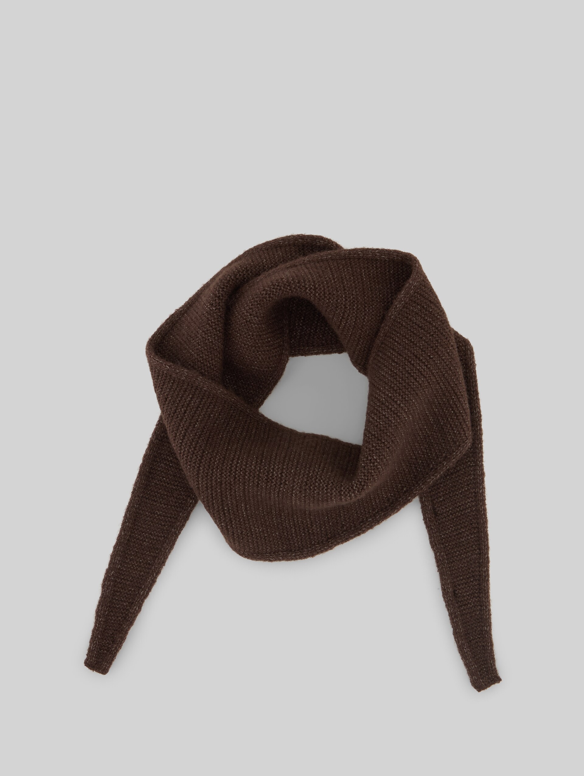 Bandana Schal - cool dark brown melange - Vorder-Produkt-Ansicht