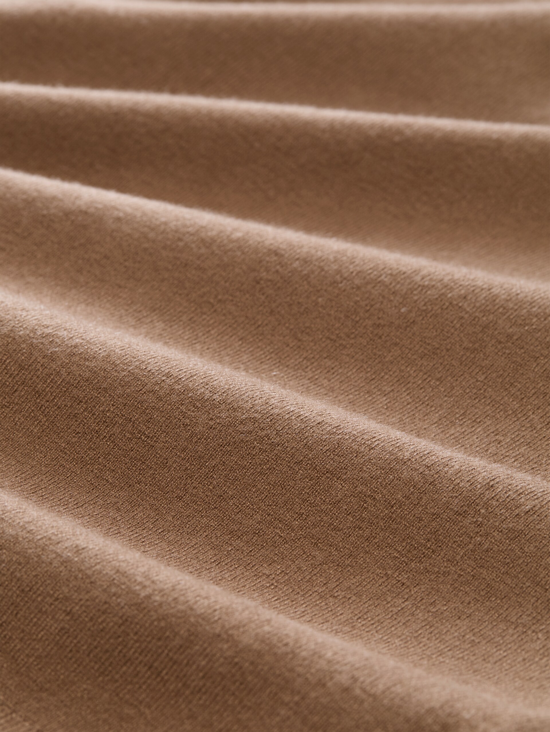 Pull à col roulé en maille, coupe décontractée - malt brown - Vue de la matière