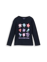 Ausgewählt, Langarmshirt mit Print von Tom Tailor, blau