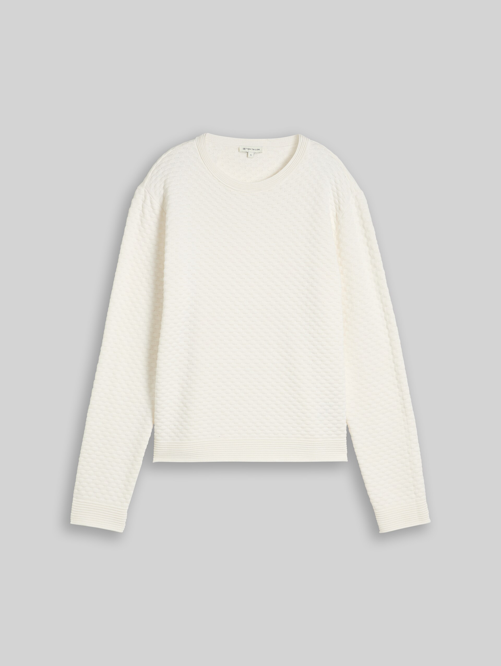Strickpullover mit Struktur - Whisper White