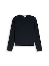 Nicht ausgewählt, Strickpullover mit Struktur von Tom Tailor, blau