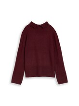 Nicht ausgewählt, Cosy Strickpullover mit Stehkragen von Tom Tailor, rot