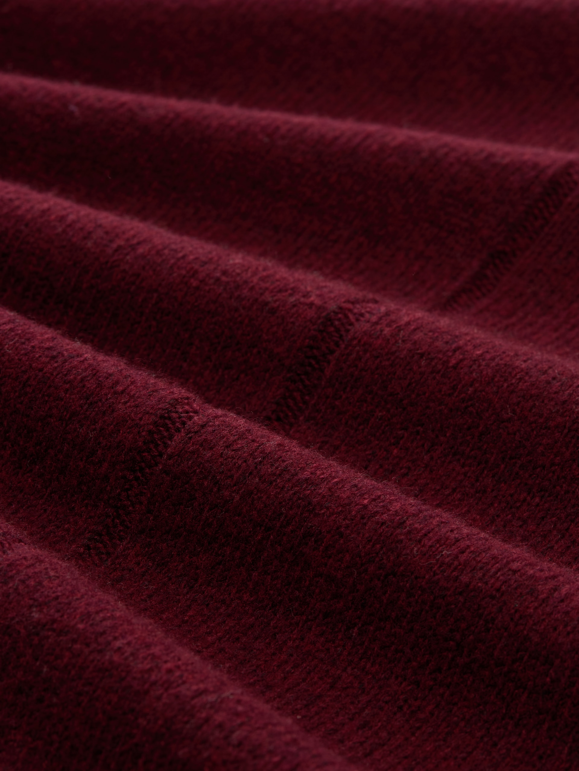 Cosy Strickpullover mit Stehkragen - preppy plum melange - Material-Ansicht