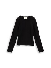 Ausgewählt, Strickpullover mit Kaschmir-Anteil von Tom Tailor, schwarz