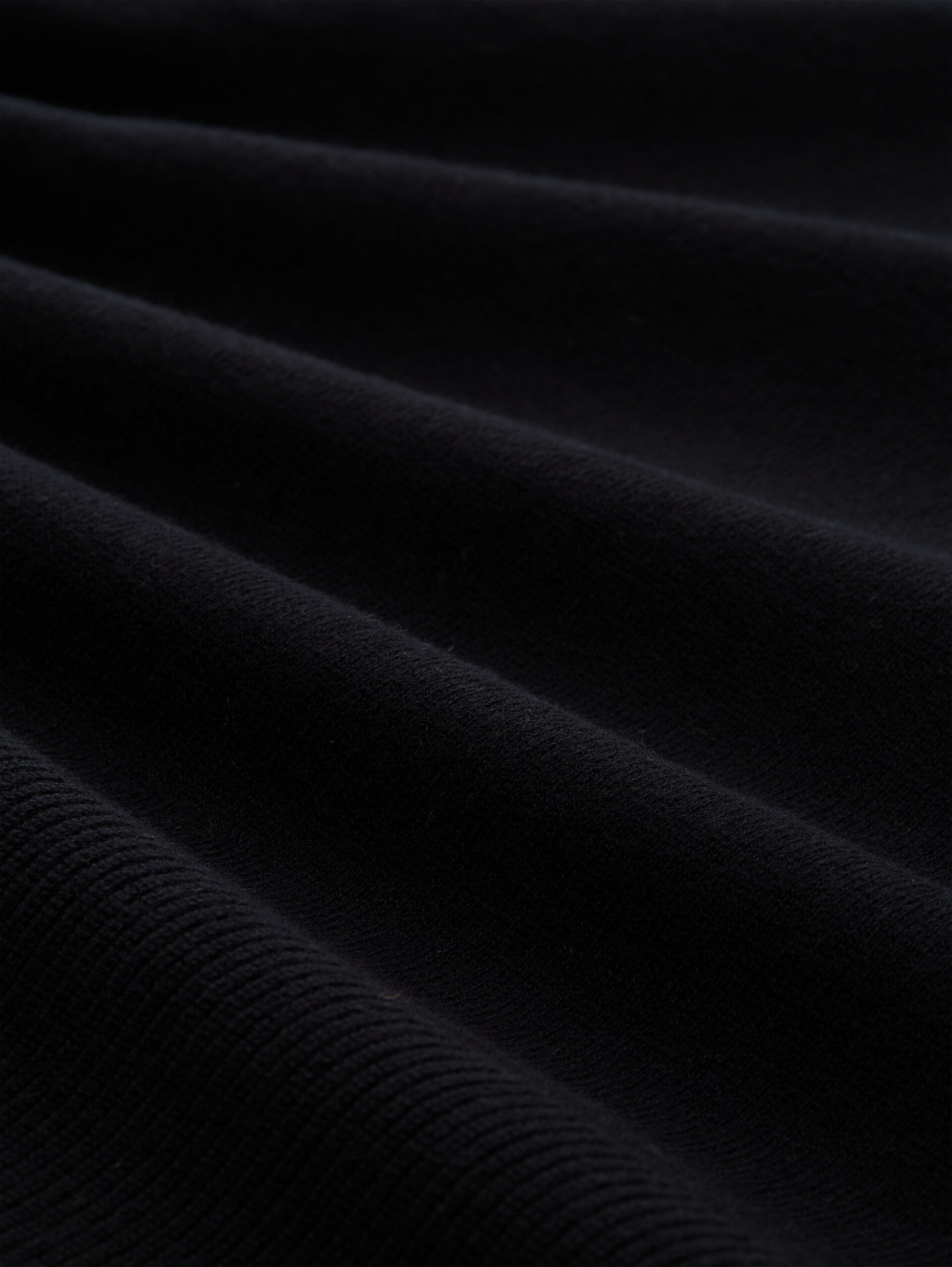 Strickpullover mit Kaschmir-Anteil - deep black - Material-Ansicht