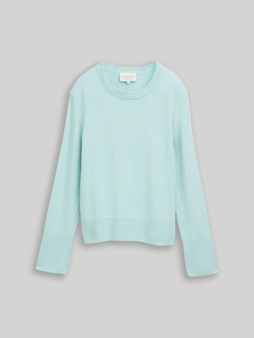 Strickpullover mit Kaschmir-Anteil von Women, dusty light green melange
