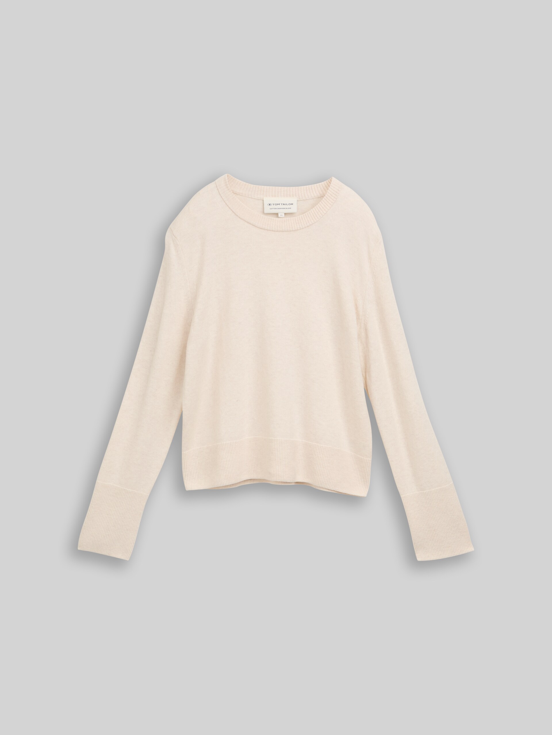 Strickpullover mit Kaschmir-Anteil - whisper offwhite melange
