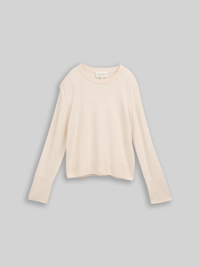 Pull en maille avec cachemire par Women, whisper offwhite melange