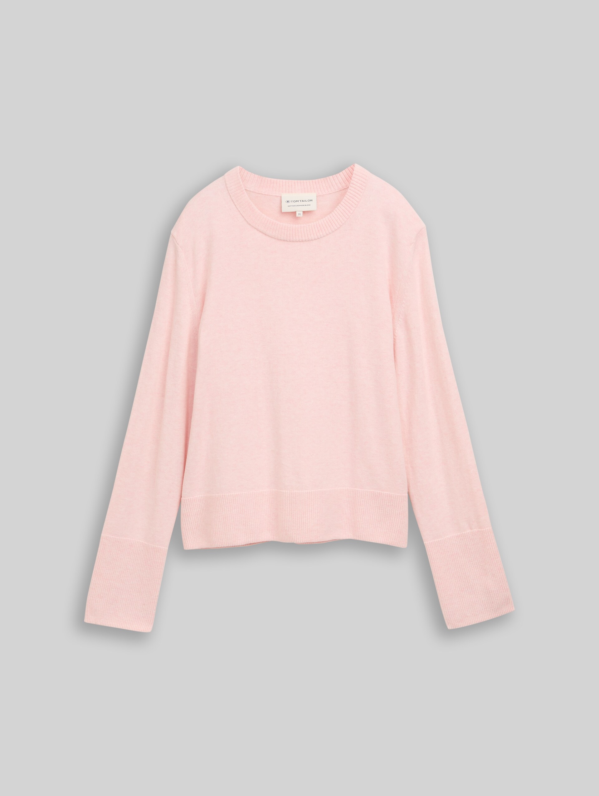 Strickpullover mit Kaschmir-Anteil - light pastel pink melange