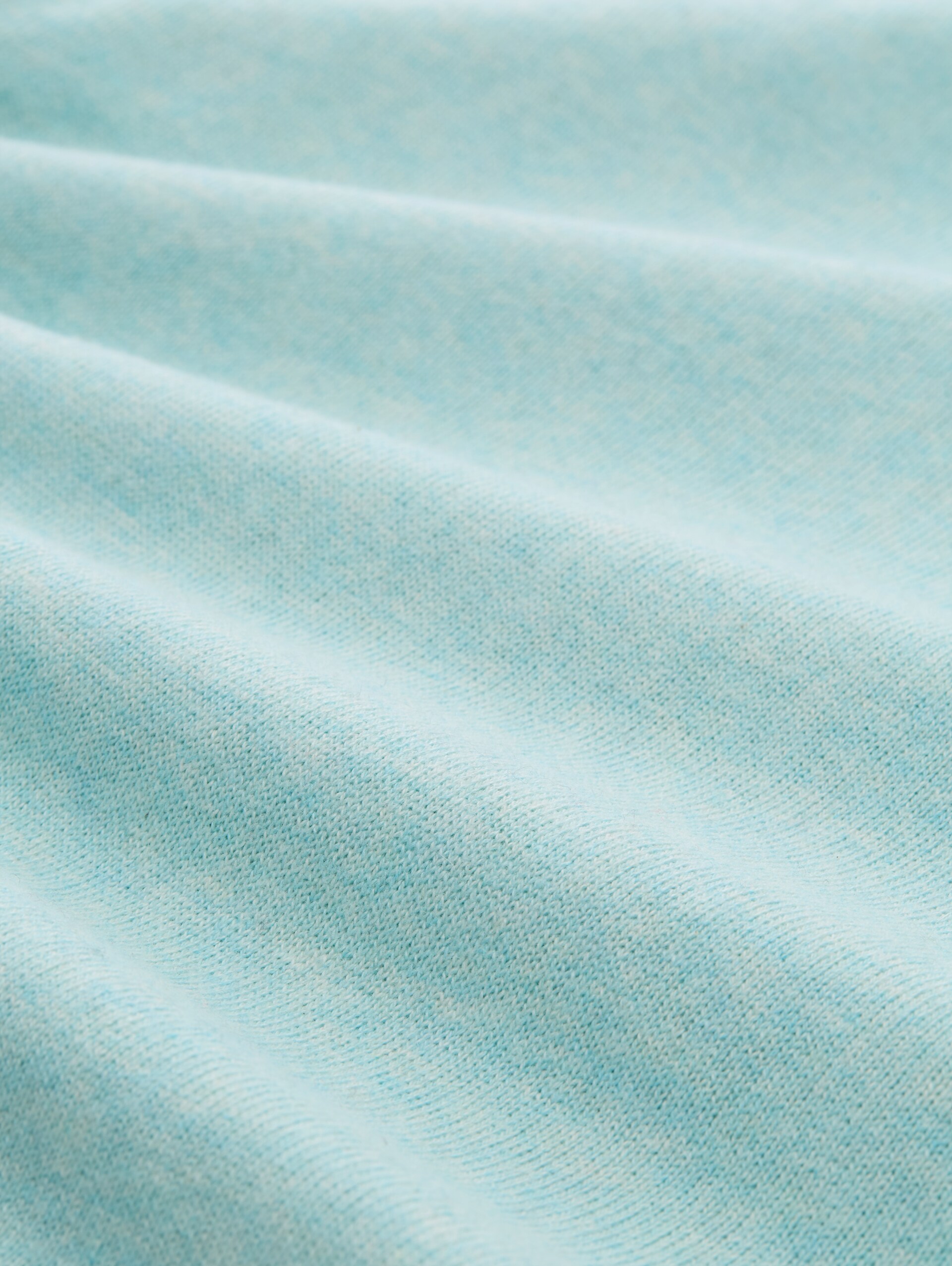 Pull à col roulé avec une touche de cachemire - dusty light green melange - Vue de la matière