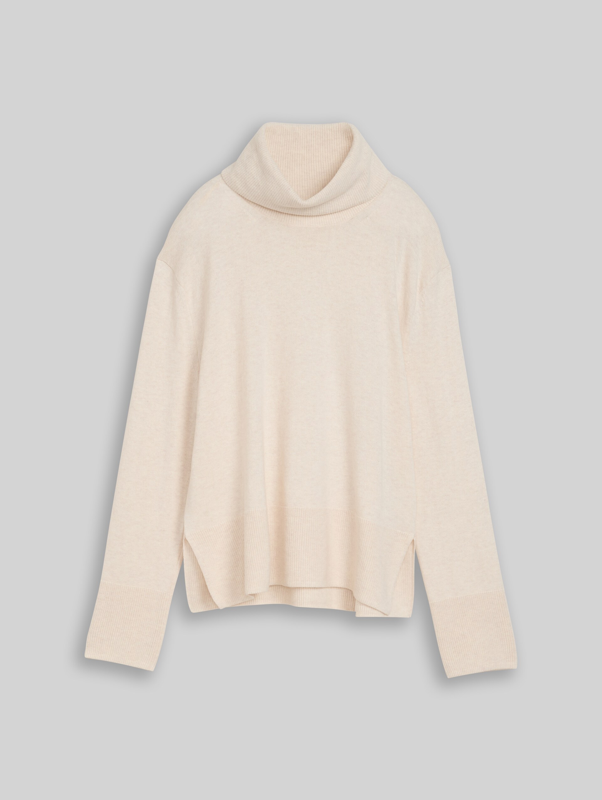 Pull à col roulé avec une touche de cachemire - whisper offwhite melange
