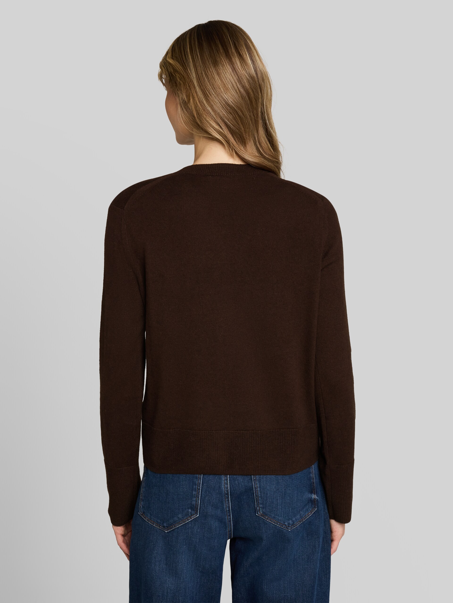 Cardigan mit Kaschmir-Anteil - java dark brown melange