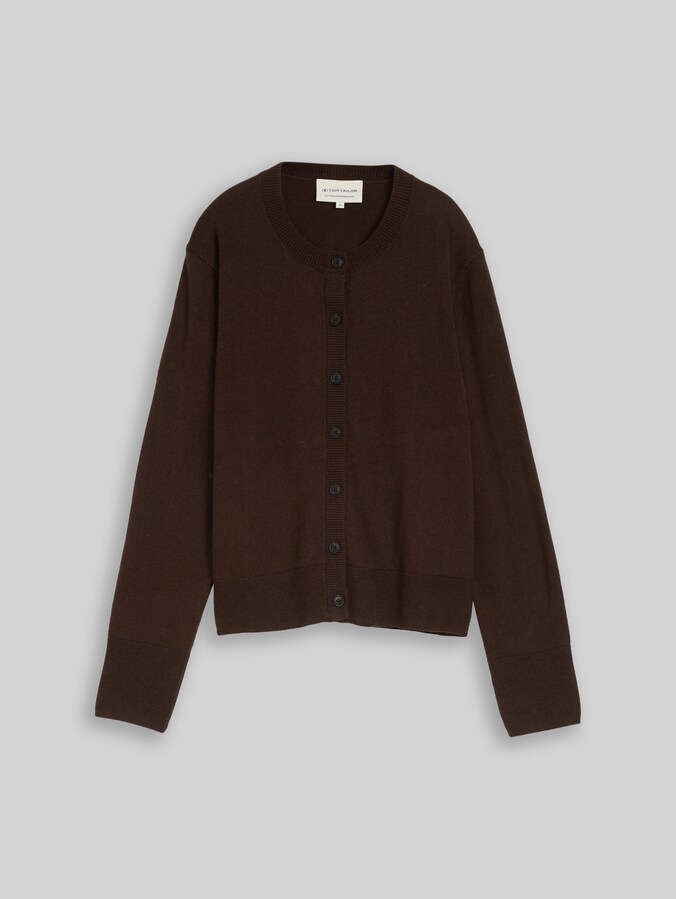 Cardigan mit Kaschmir-Anteil von Women, java dark brown melange