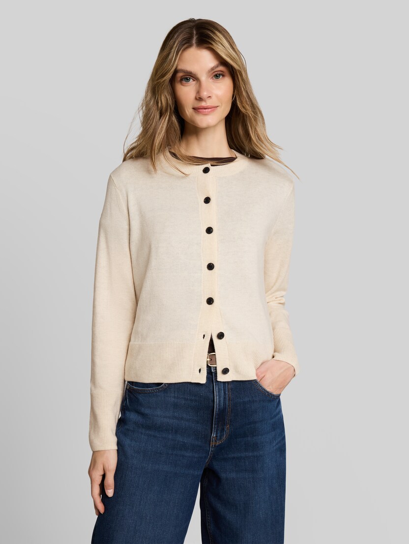 Vest met kasjmier door Women, whisper offwhite melange