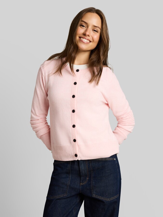 Cardigan with cashmere blend by Women, light pastel pink melange