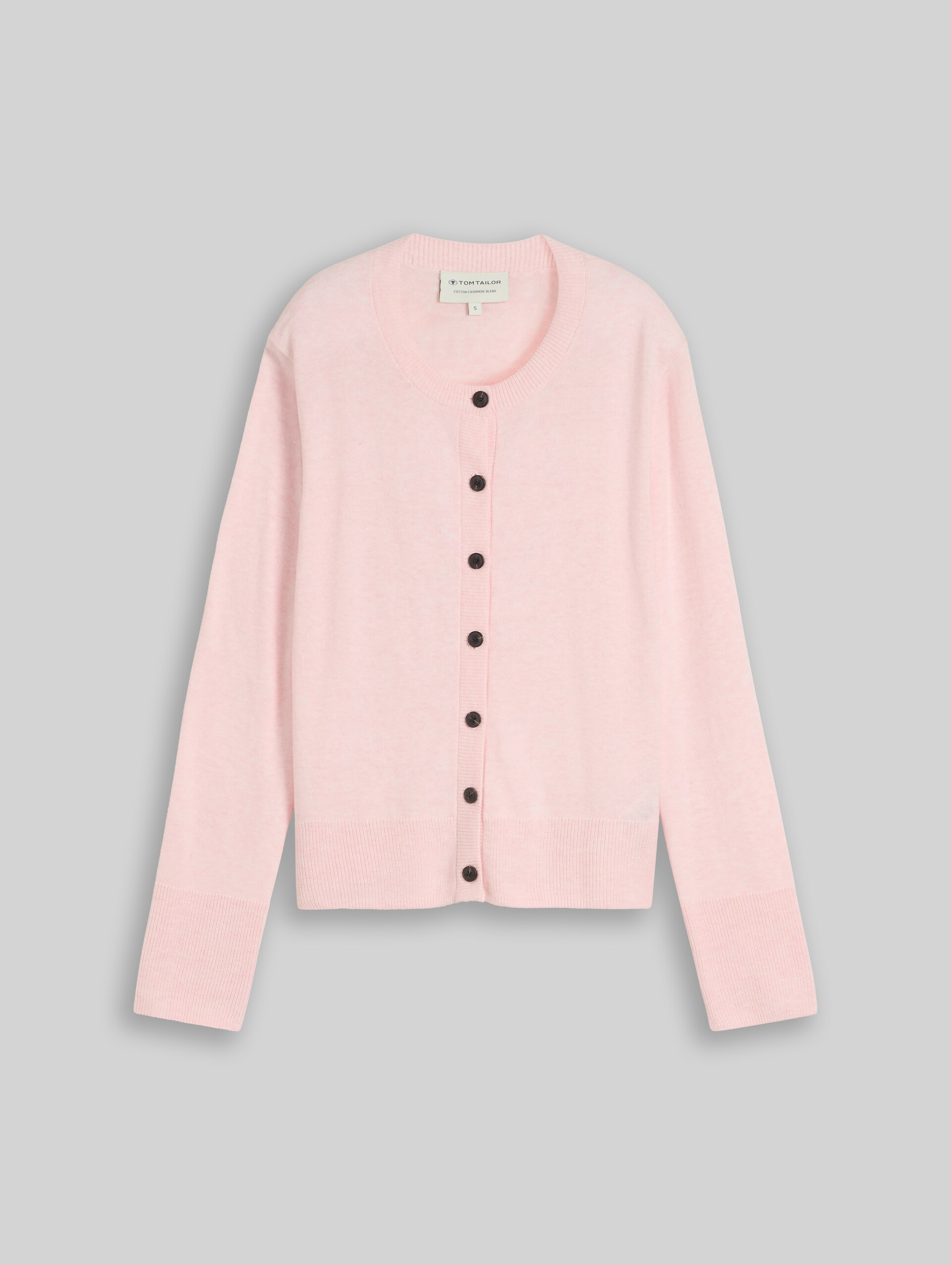 Cardigan mit Kaschmir-Anteil - light pastel pink melange