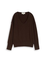 Nicht ausgewählt, Oversize Strickpullover mit Kaschmir-Anteil von Tom Tailor, braun