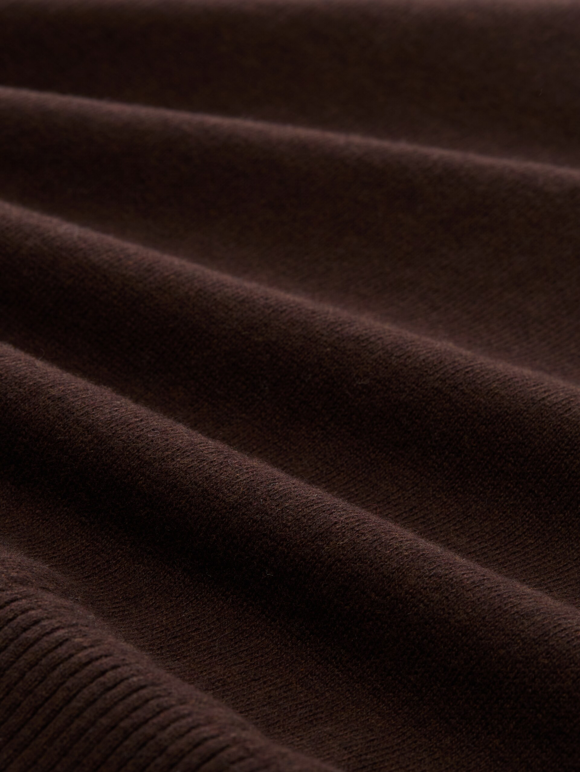 Oversize Strickpullover mit Kaschmir-Anteil - java dark brown melange - Material-Ansicht