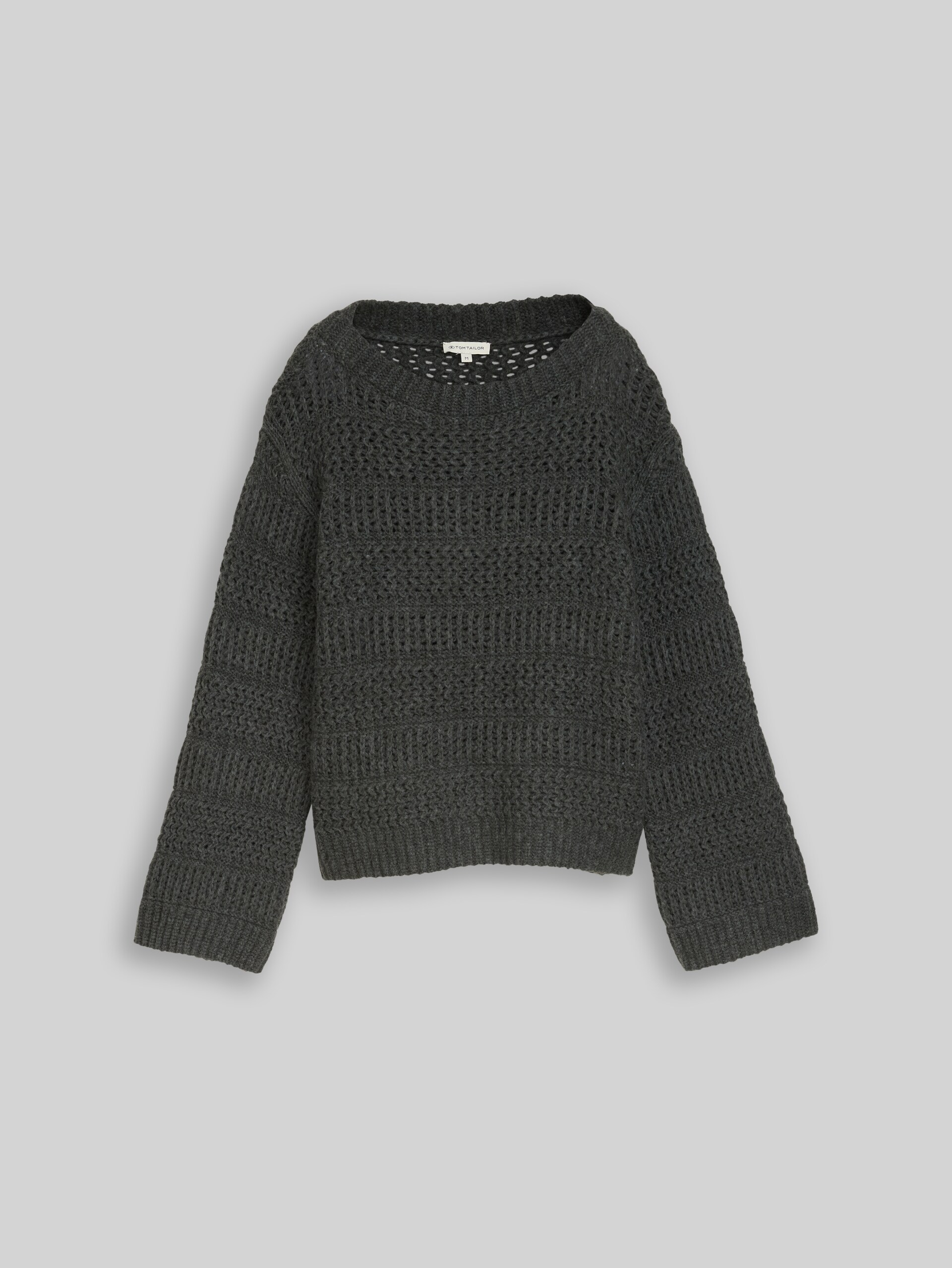Pull en maille contenant de la laine - dark olive melange