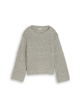 Ausgewählt, Strickpullover mit Wollanteil von Tom Tailor, grau