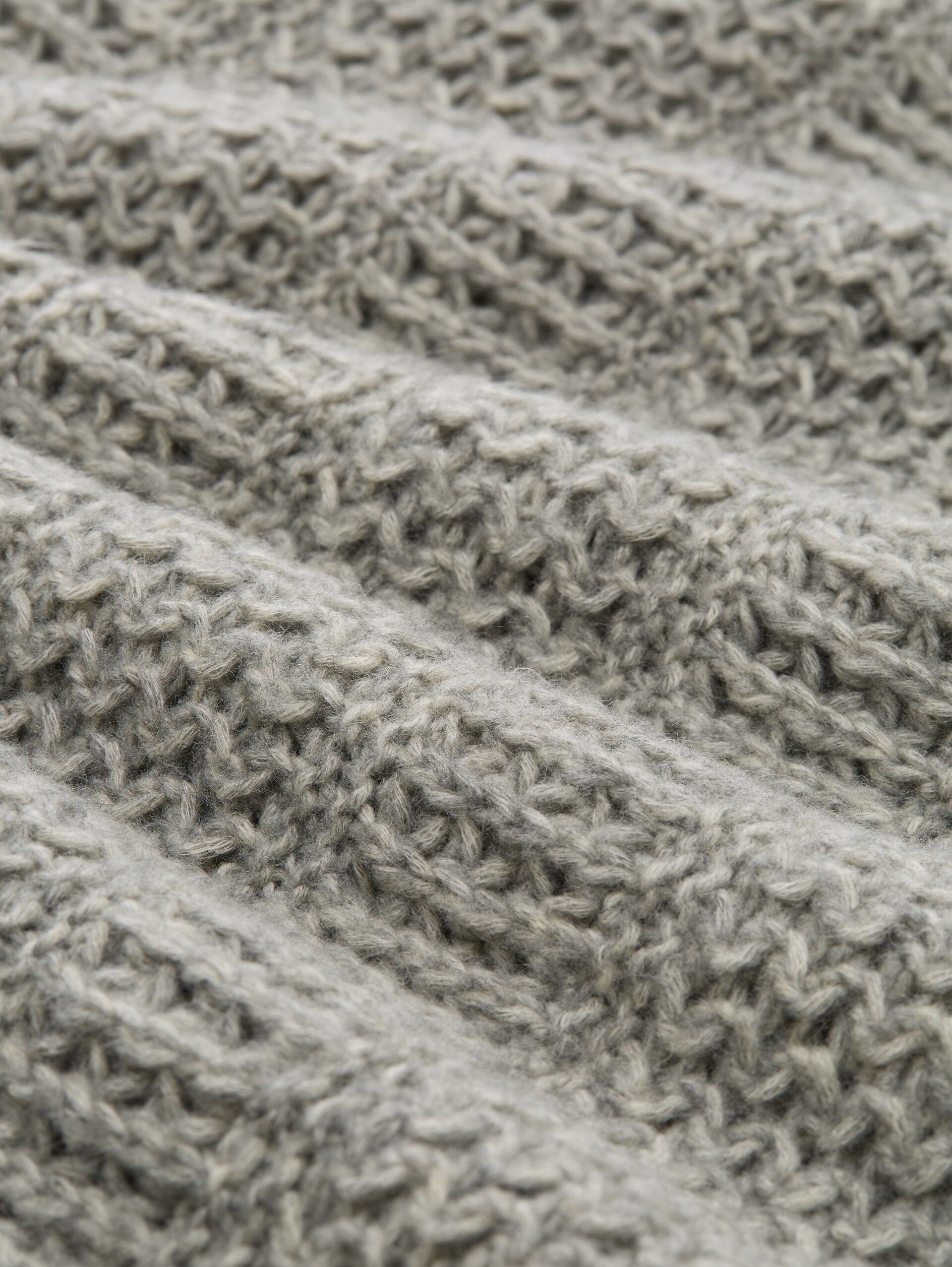 Strickpullover mit Wollanteil - soft grey melange - Material-Ansicht