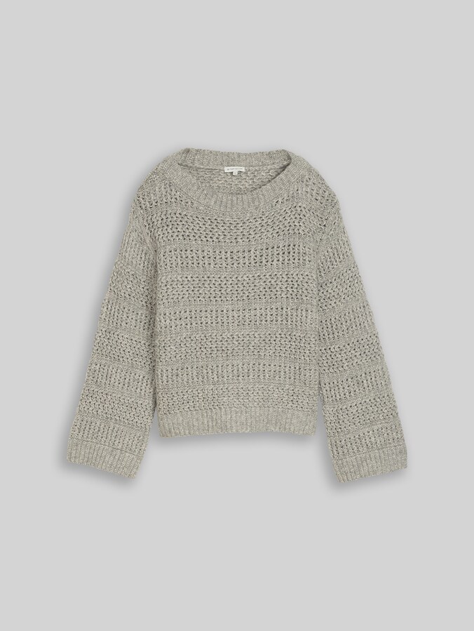 Pull en maille contenant de la laine par Women, soft grey melange