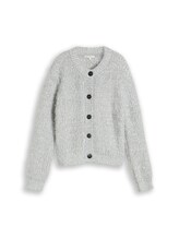 Sélectionné, Cardigan ample en fil plume par Tom Tailor, gris