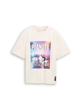 Ausgewählt, Relaxed Fit T-Shirt mit Snoopy-Print von Tom Tailor, weiß