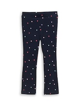 Ausgewählt, Flared Leggings mit Herz-Print von Tom Tailor, schwarz