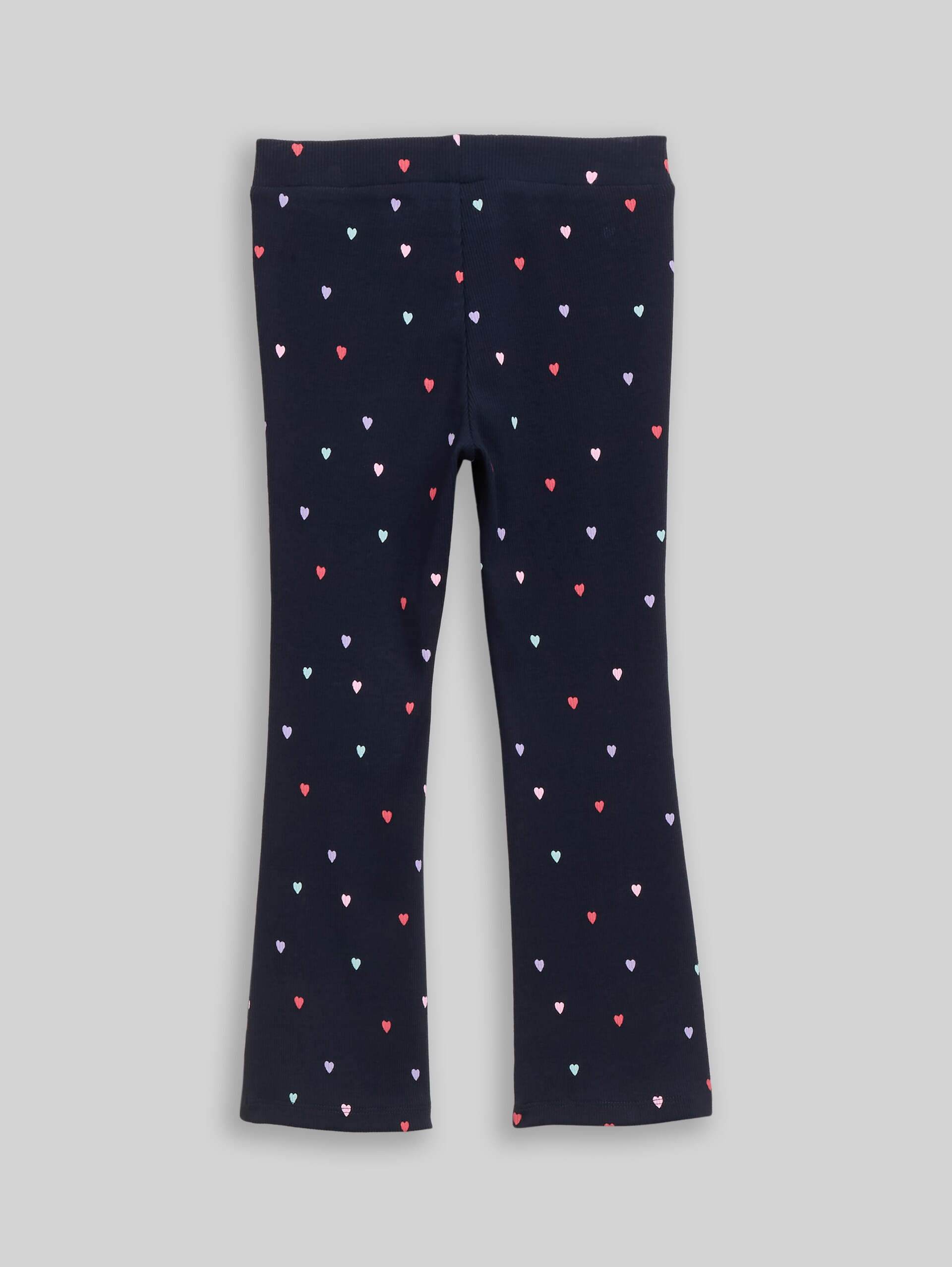 Flared Leggings mit Herz-Print - navy colorful heart