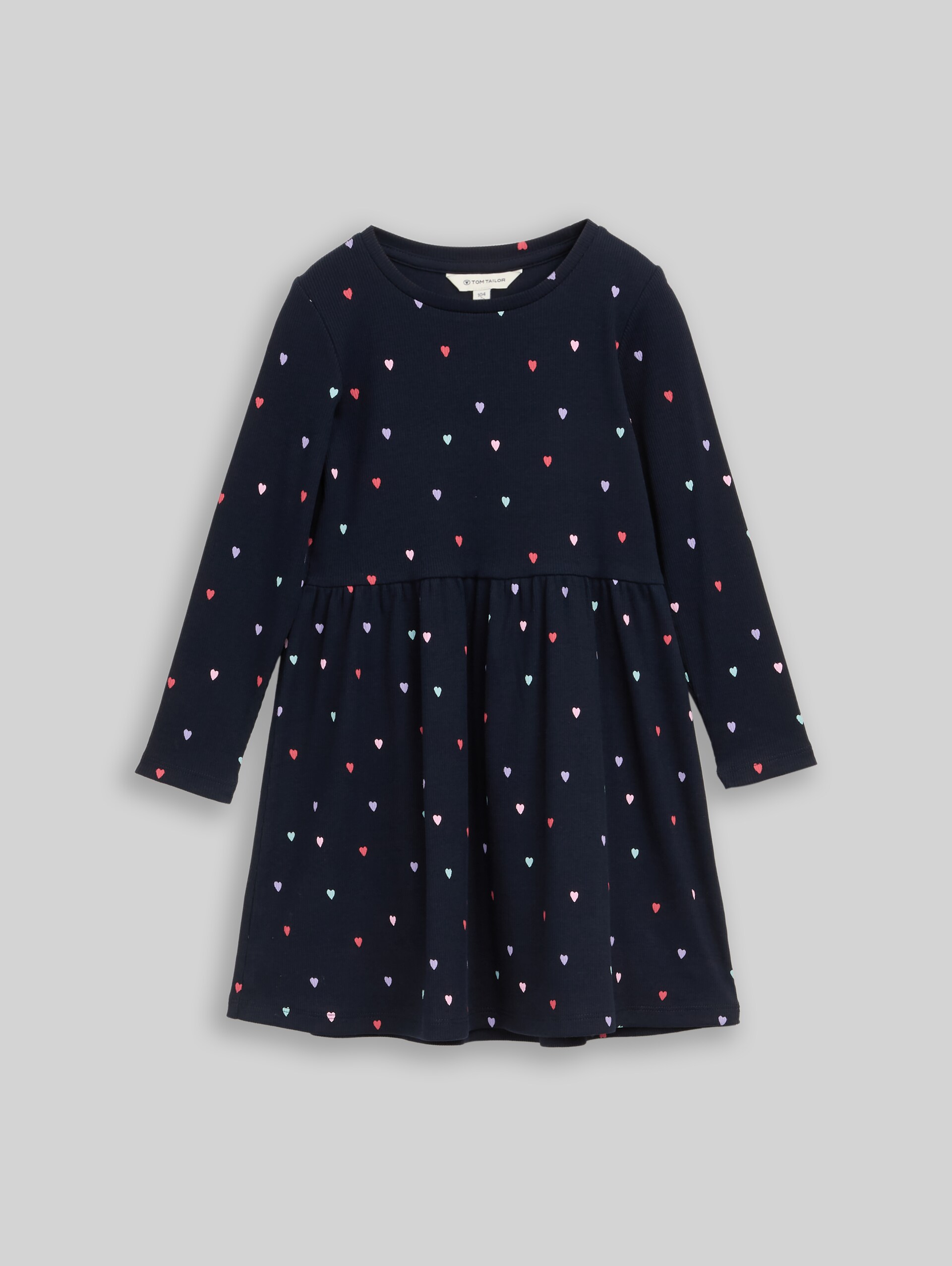 Minijurk met hartjesprint - navy colorful heart - Product vooraanzicht