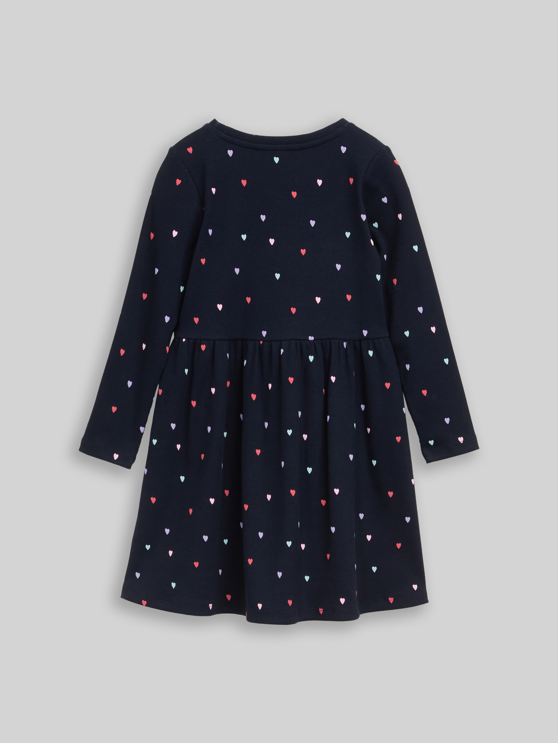 Minijurk met hartjesprint - navy colorful heart