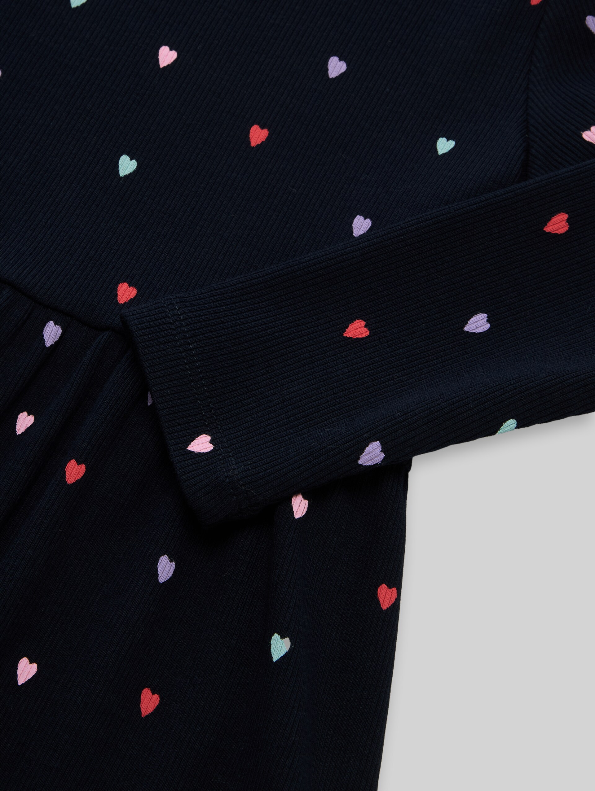 Minijurk met hartjesprint - navy colorful heart - Detailaanzicht model