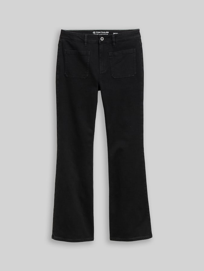 TTSTELLA Bootcut Jeans mit aufgesetzten Taschen von Women, black black denim