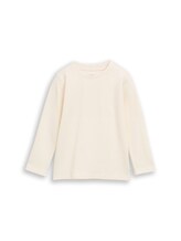 Non sélectionné, T-shirt à manches longues et col rond par Tom Tailor, blanc
