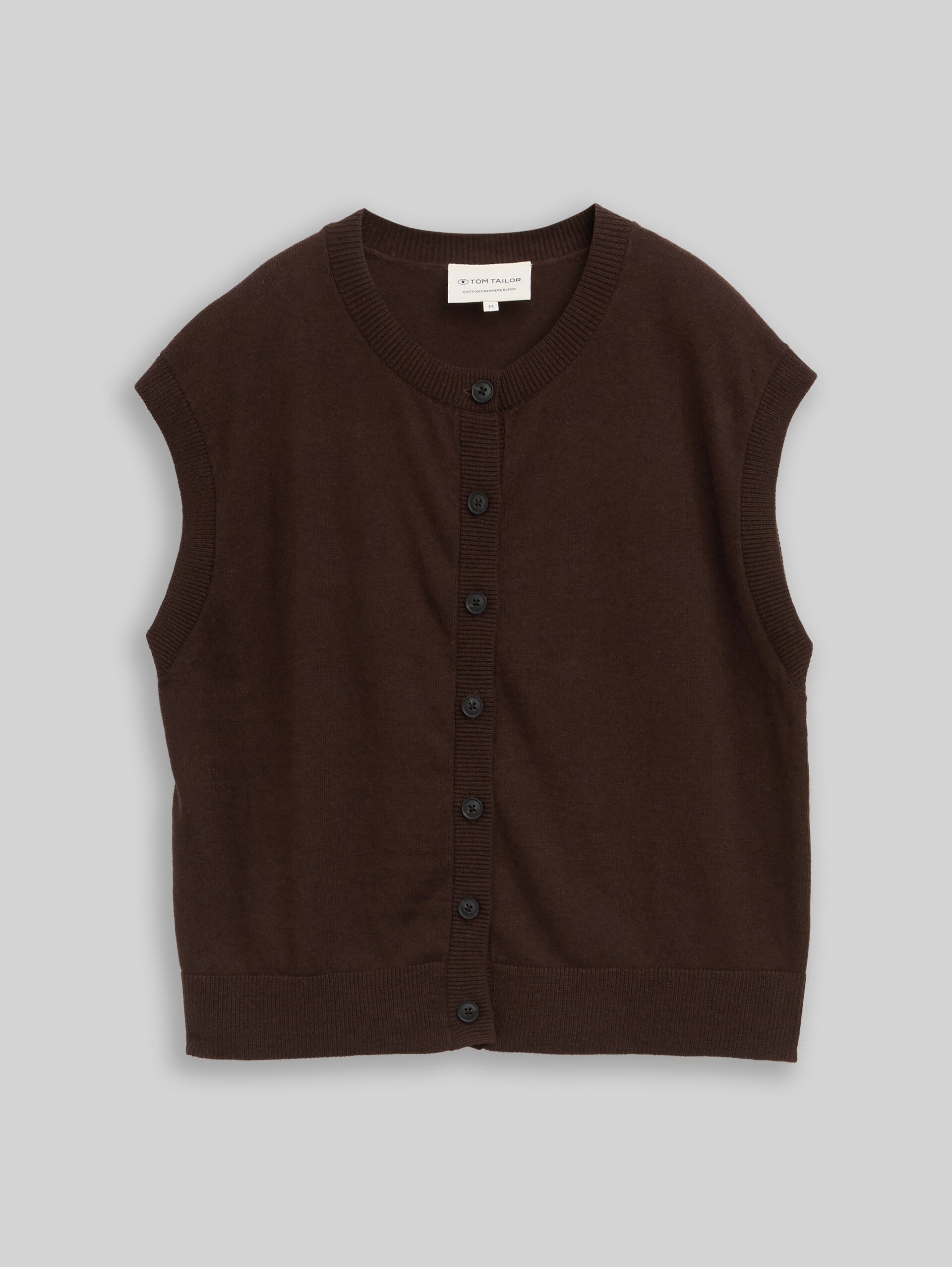 Pullunder mit Kaschmir-Anteil - java dark brown melange