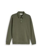 Geselecteerd, Sweatshirt met polokraag door Tom Tailor, groen