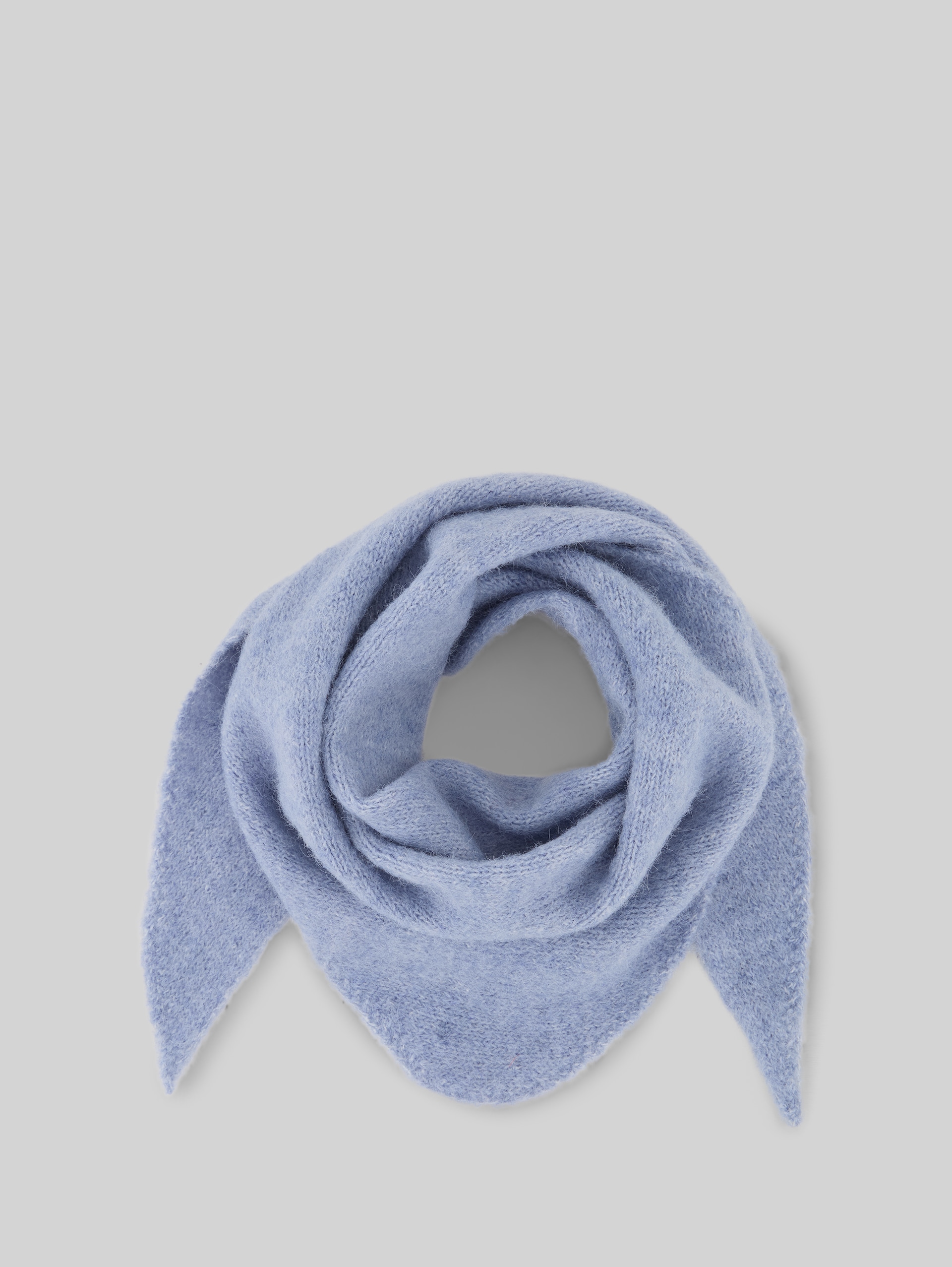 Schal mit Alpaka-Anteil - fern blue melange - Vorder-Produkt-Ansicht