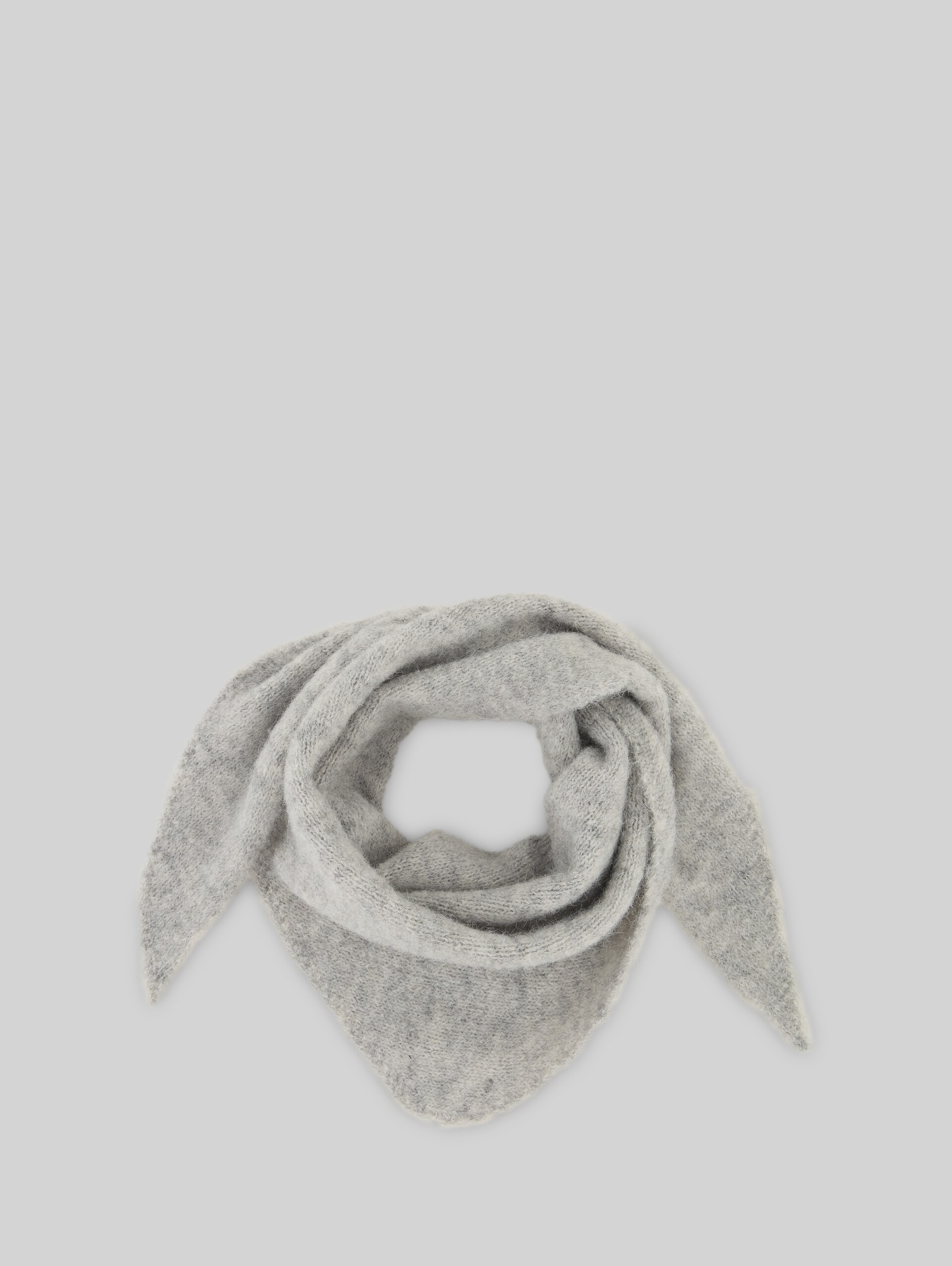 Schal mit Alpaka-Anteil - soft grey melange - Vorder-Produkt-Ansicht