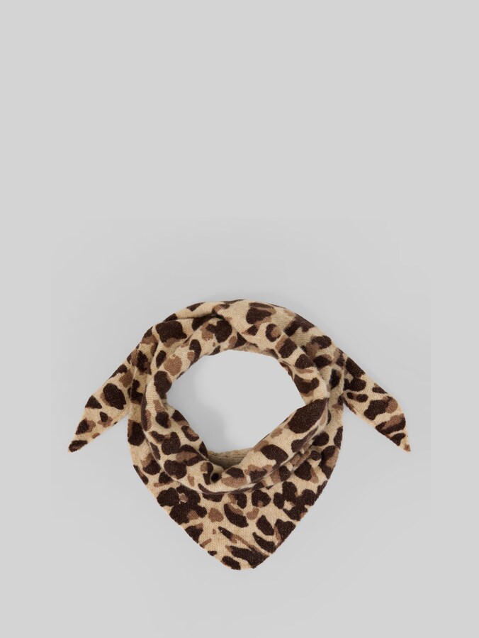 Cosy Schal mit Leo-Print von Women, brown beige leo print