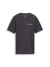 Ausgewählt, Mesh T-Shirt mit Rückenprint von Tom Tailor, grau