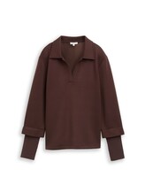 Ausgewählt, Scuba Sweatshirt im 2-in-1-Look von Tom Tailor, braun