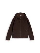Ausgewählt, Teddy Sweatjacke mit Kapuze von Tom Tailor, braun