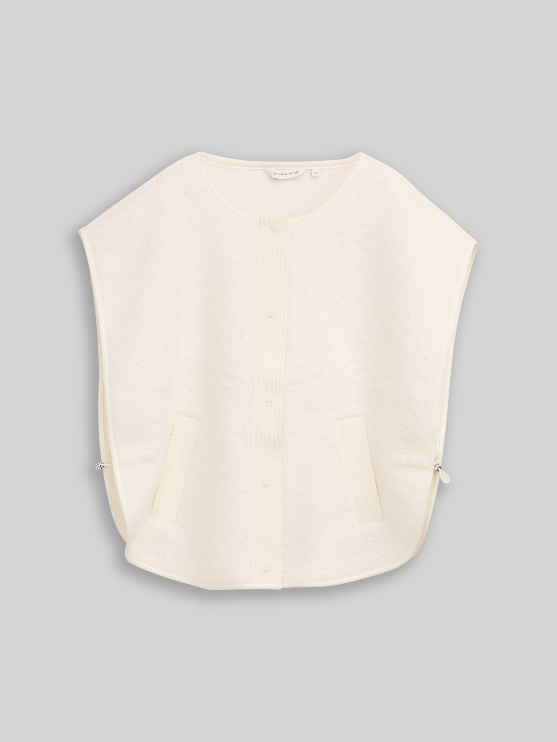 Cape Teddy Weste - Whisper White - Vorder-Produkt-Ansicht